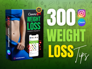300 Unique Instagram Templates for Weight loss Tips